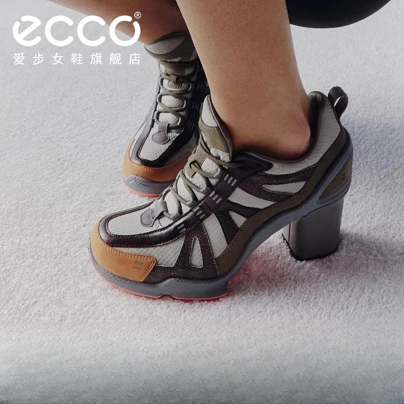 ECCO爱步女鞋 2025新款户外运动风粗跟高跟鞋 健步BIOM C 842813