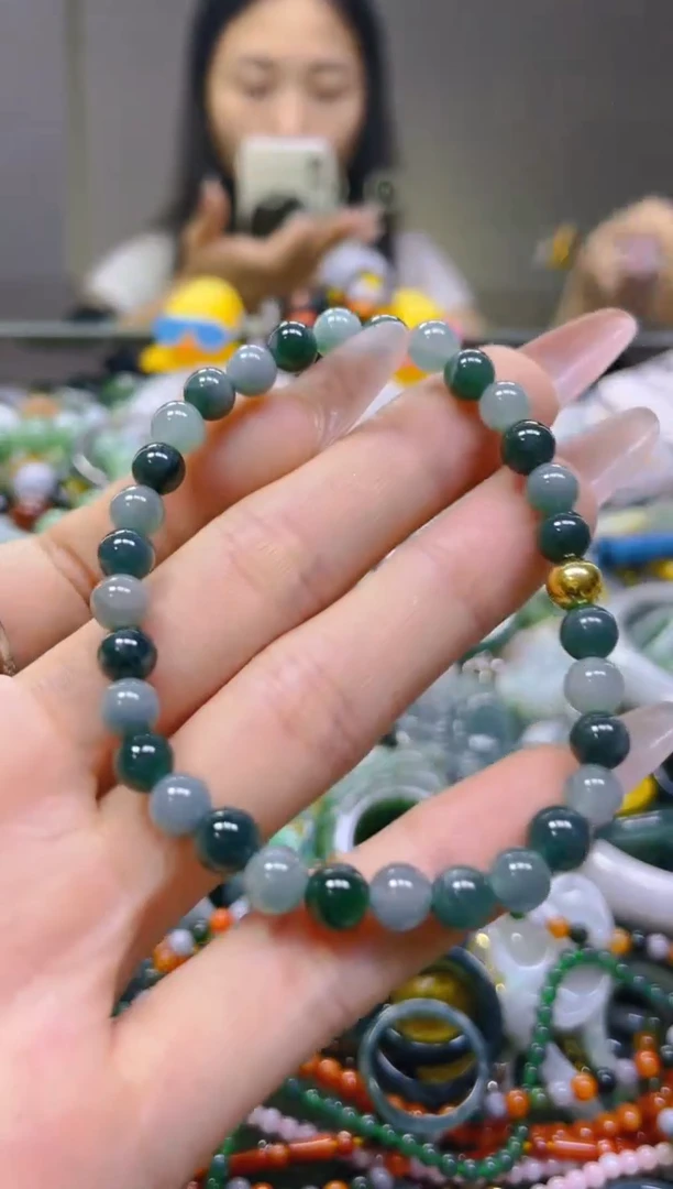 翡翠未镶嵌颈饰6MM/M/翡翠A货一图一物