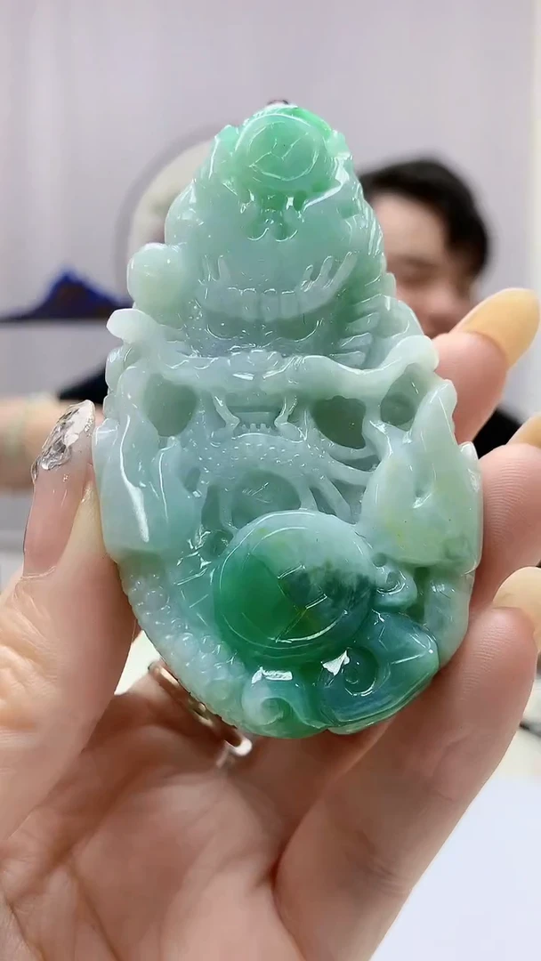 定制翡翠未镶嵌5060DD-毛货挂件40