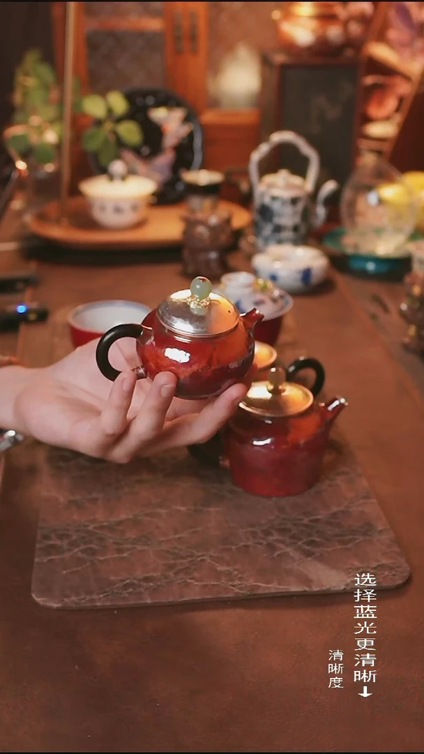 纯手工锻打红铜包纯银壶（小）