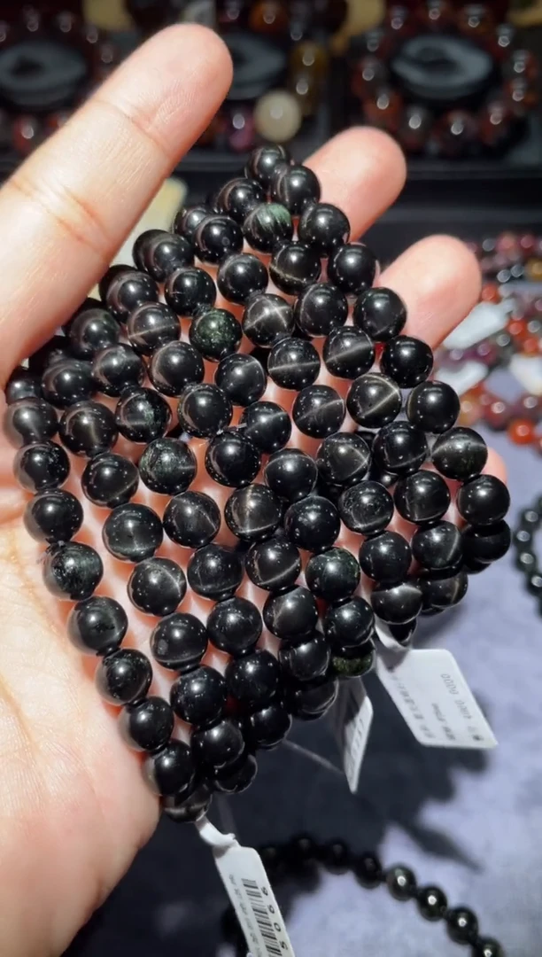 【闪购商品】辉石手链未镶嵌透辉石单圈8mm多样性发其一