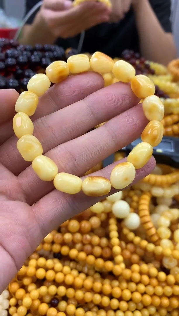 裸石蜜蜡未镶嵌手串