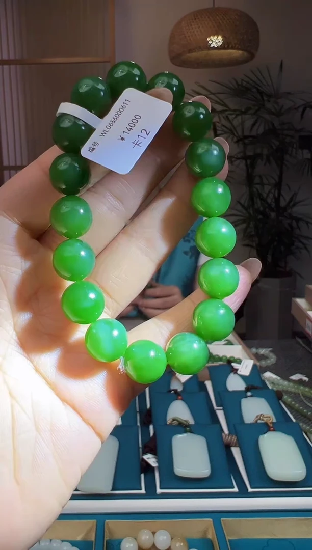 和田玉未镶嵌颈饰12 手串 WL