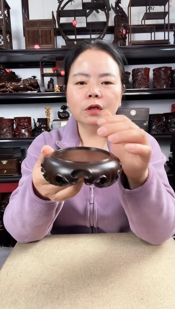 木小卷边圆老李红木工艺品