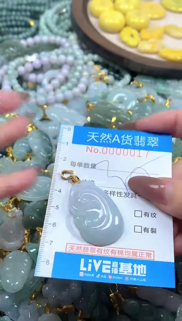 颈饰未镶嵌翡翠净货挂件-0017