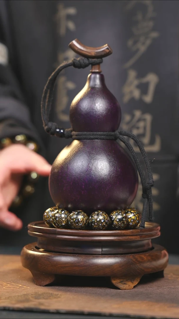 【闪购商品】YS114大漆酒葫芦不包手串及旋转底座