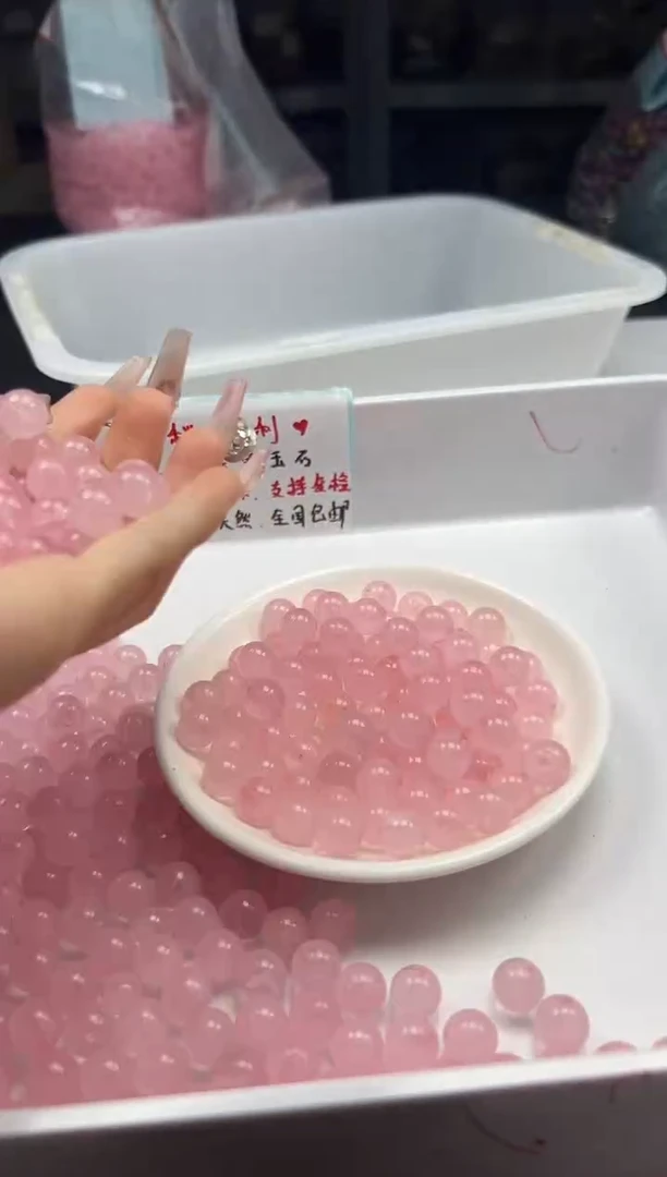 颈饰未镶嵌水晶w932粉水晶10mm*20颗