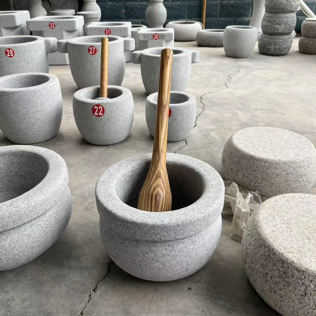 圆钵河南南阳按压手动压蒜器捣碎器石臼研磨器