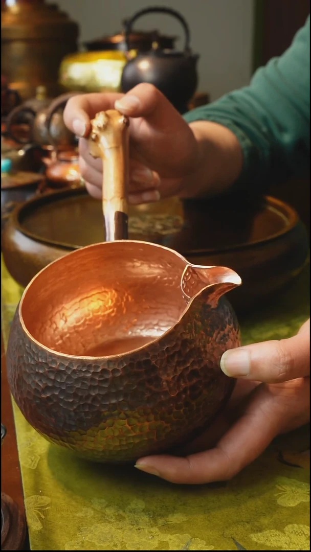纯紫铜新款果树瘤煮茶器