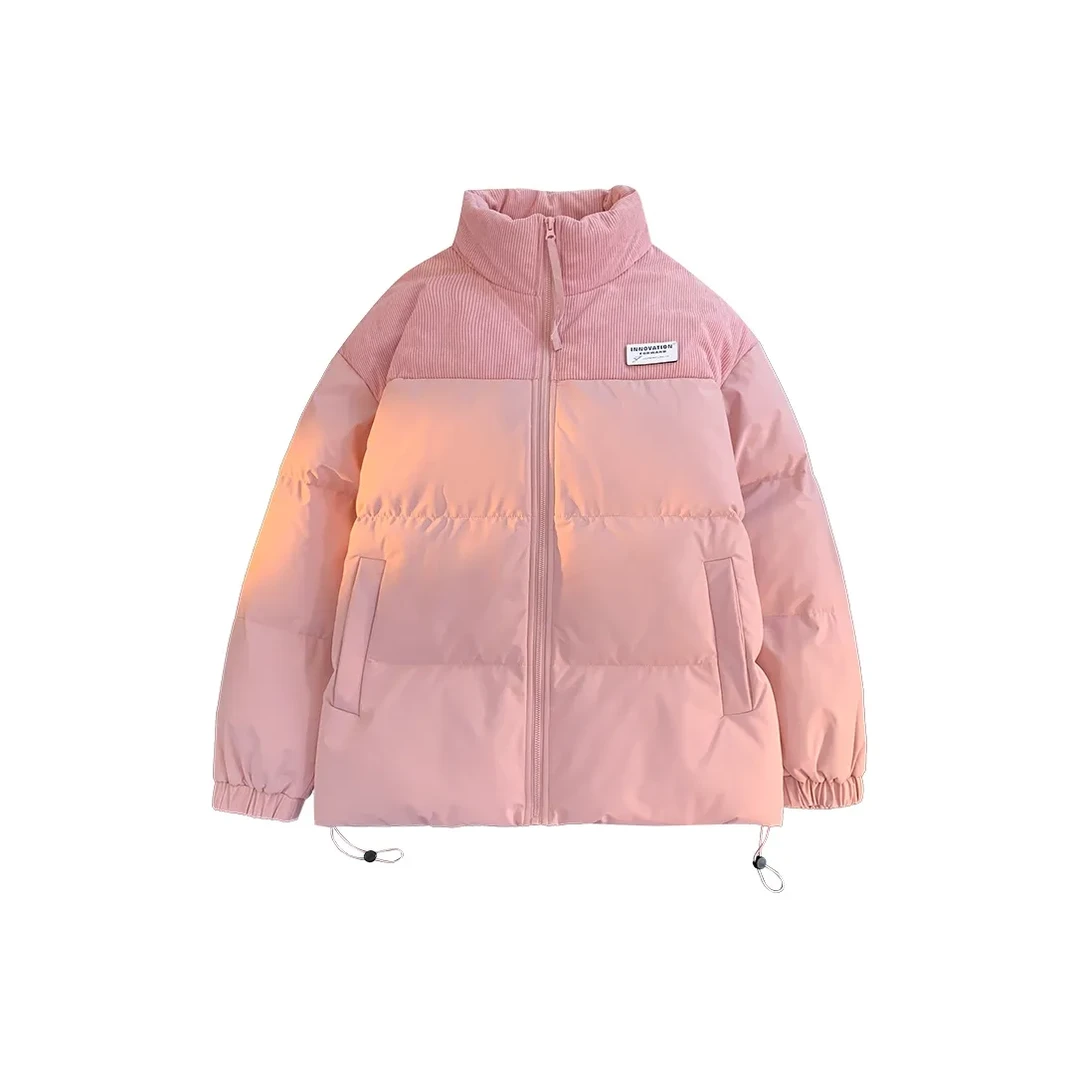 立领宽松型保暖棉衣字母保暖棉服棉袄面包服休闲潮流8828