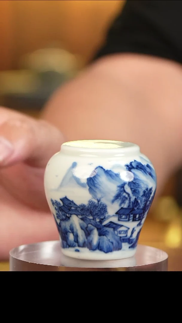 景德镇手工手绘杯   柴窑