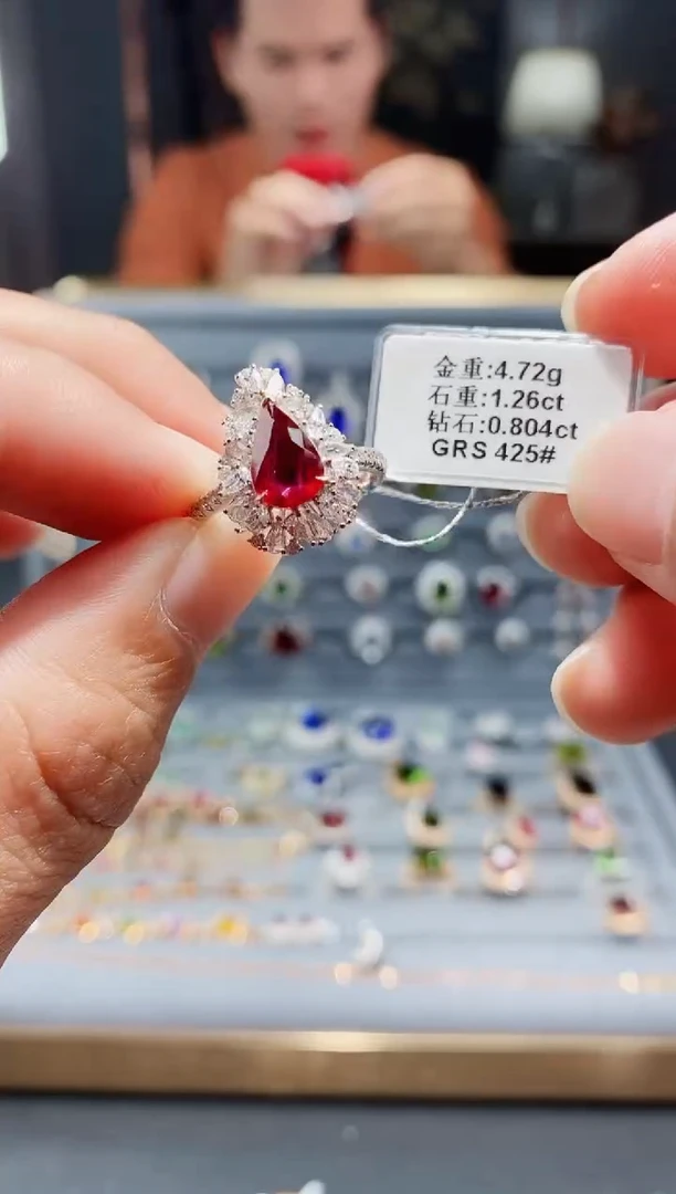 【闪购商品】红宝石戒指18K金镶嵌1.26.