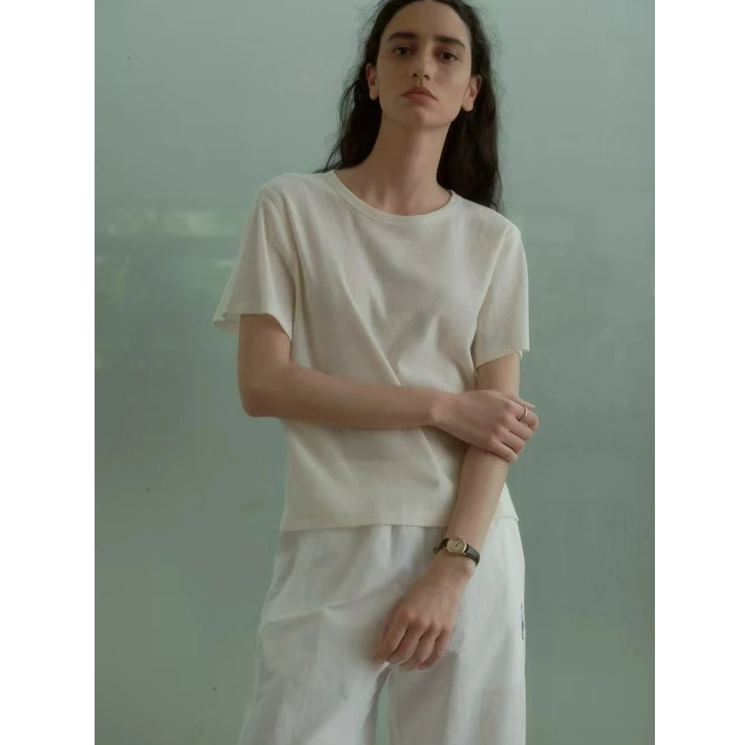 十三行Once-夏季福秒极简圆领净版百搭T恤#24356