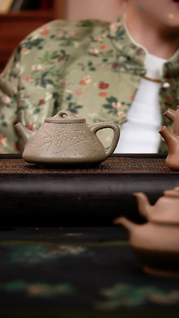 茶壶紫砂青降坡 子冶石瓢