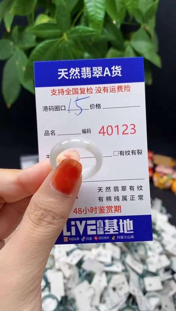 翡翠戒指未镶嵌天然翡翠戒圈0123