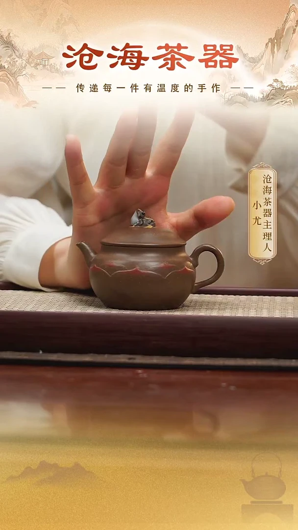 茶壶紫砂《HZ 荷塘蛙趣》
