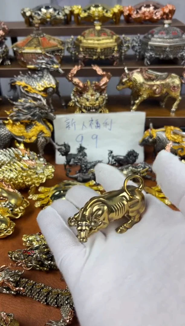 小号华尔街牛牛实心摆件