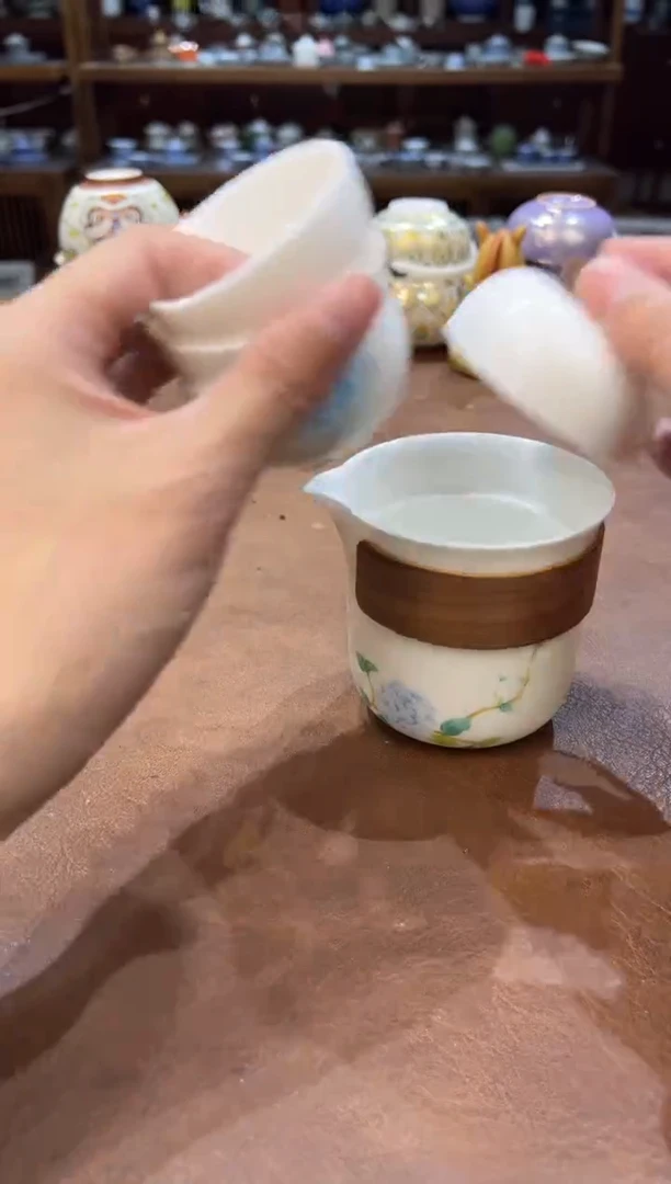 真的很便宜超好看会开片的旅行茶具