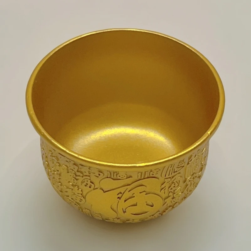 【闪闪甄选】        中式复古精雕合金杯拍一发四【赠礼盒】A035