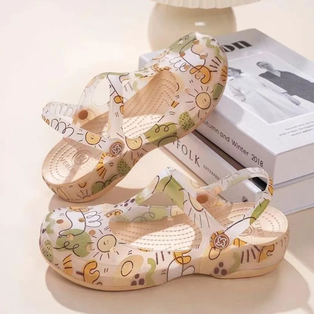【阳光灿烂】维布伦海边阳光可爱时尚外穿包头软底防滑洞洞鞋