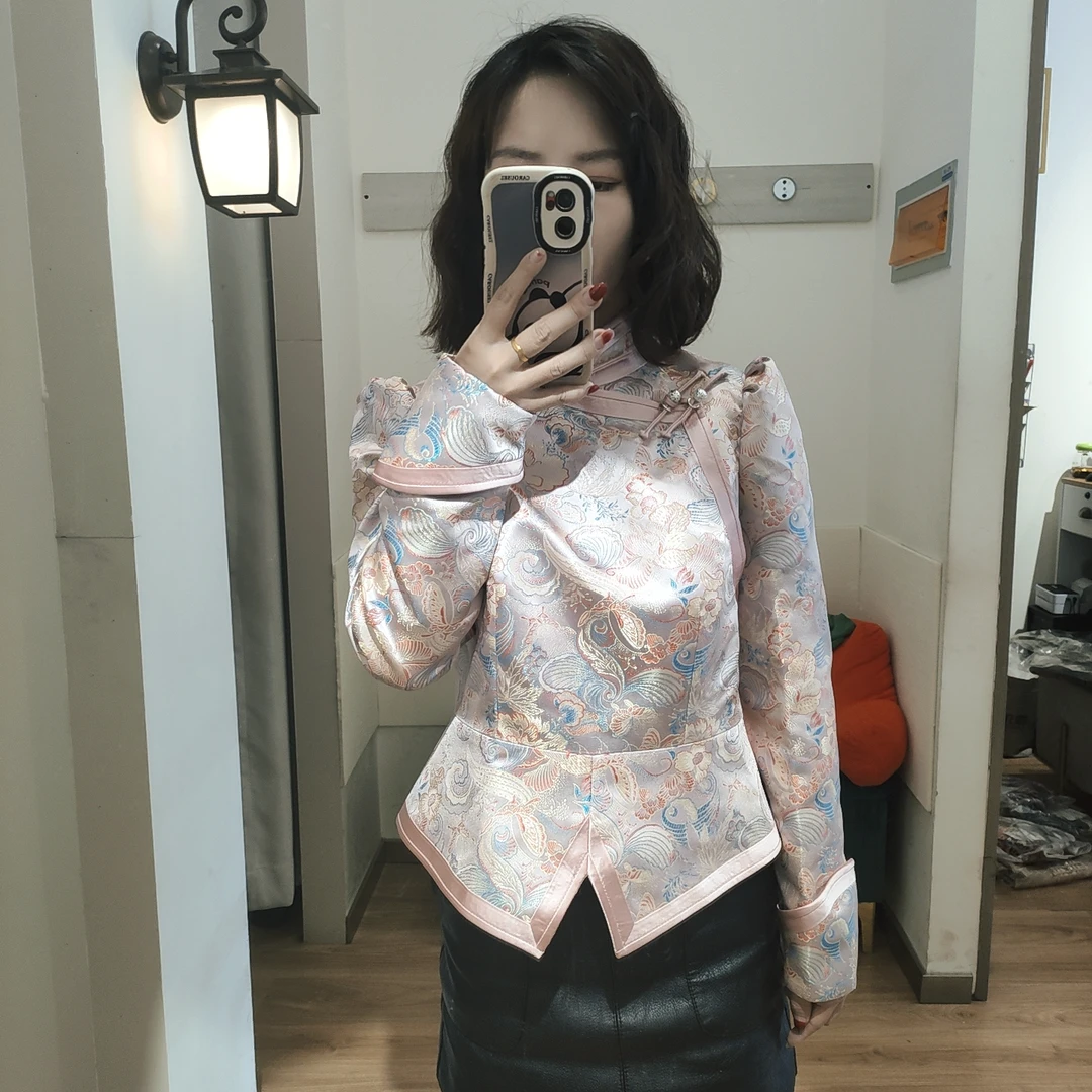 【阿泯娜】原创民族服饰XF2571016秋冬短款复古长袖中式上衣