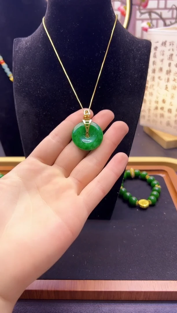 【闪购商品】翡翠耳饰14K金镶嵌D130