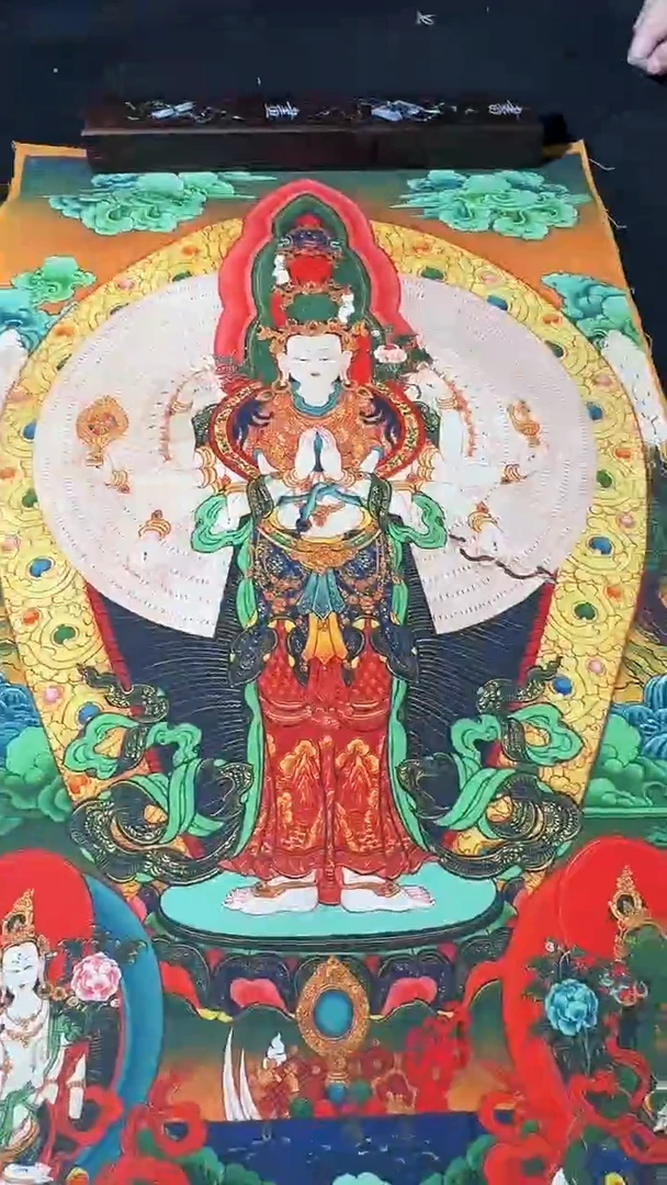 卷轴画藏式珍藏彩绘艺术馆14盒