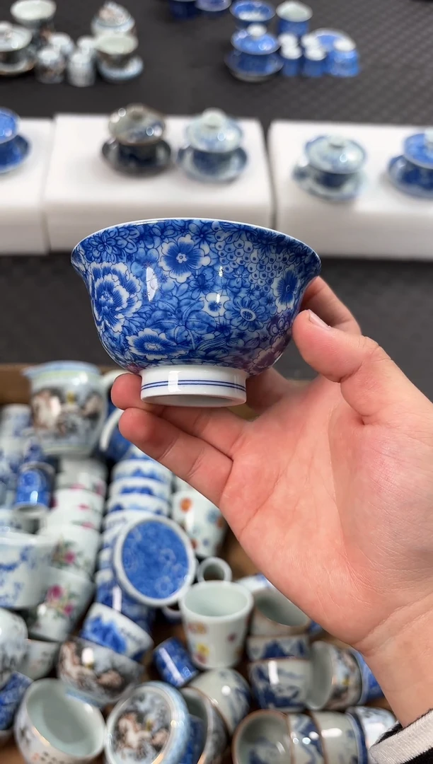 其他景德镇陶瓷茶具万花压手杯