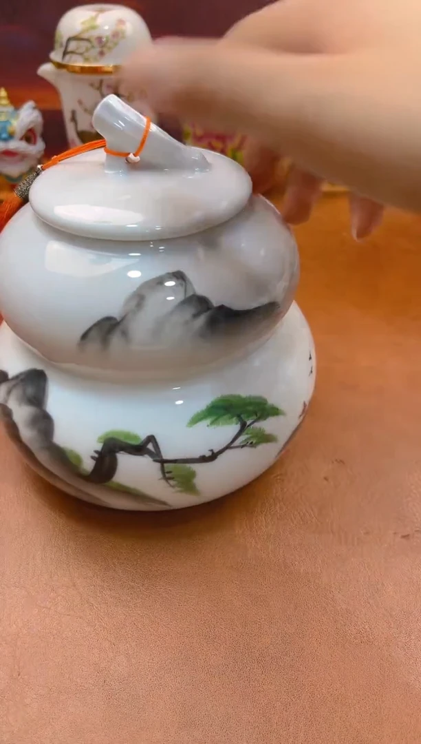 陶瓷茶具摆件旅行套组