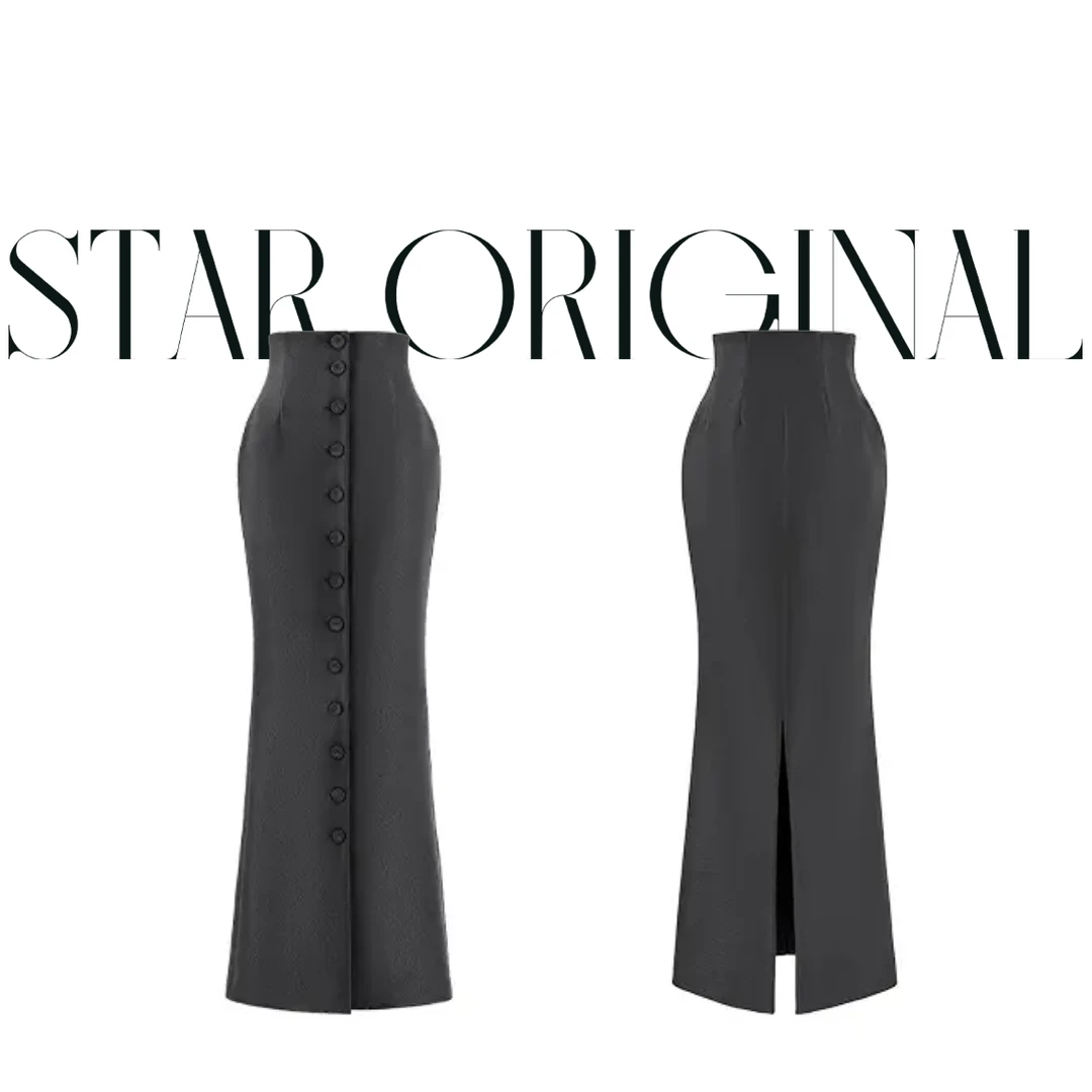 【星姐推荐】星原创高级定制【墨云涧】设计师款轻奢名媛气质半身裙