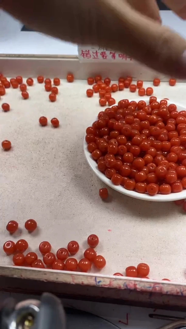 【闪购商品】南红玛瑙颈饰未镶嵌w2255满肉南红老型8*7mm*20颗