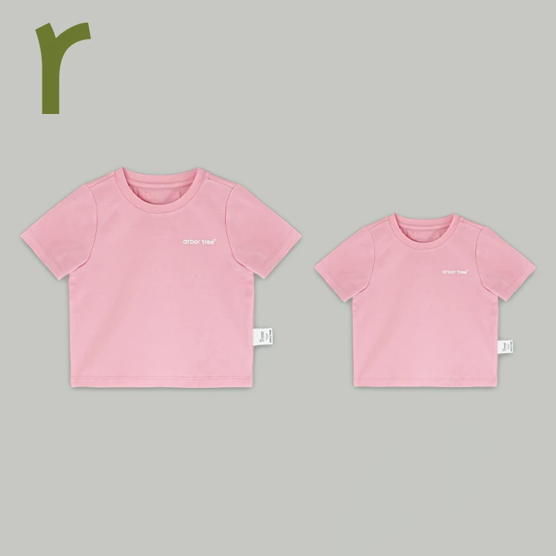 ArborTree 100%新疆有机棉夏季亲子款短袖T恤 吸湿排汗 轻薄透气