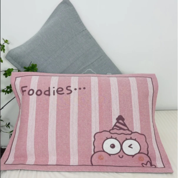 粉色海绵纯棉可爱枕套