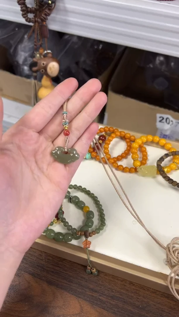 和田玉未镶嵌颈饰晴水和田如意吊坠项链[2868]