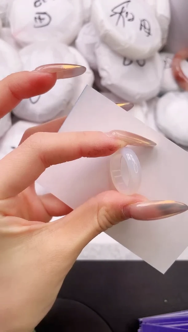 【闪购商品】石英质玉手镯未镶嵌素圈戒指白