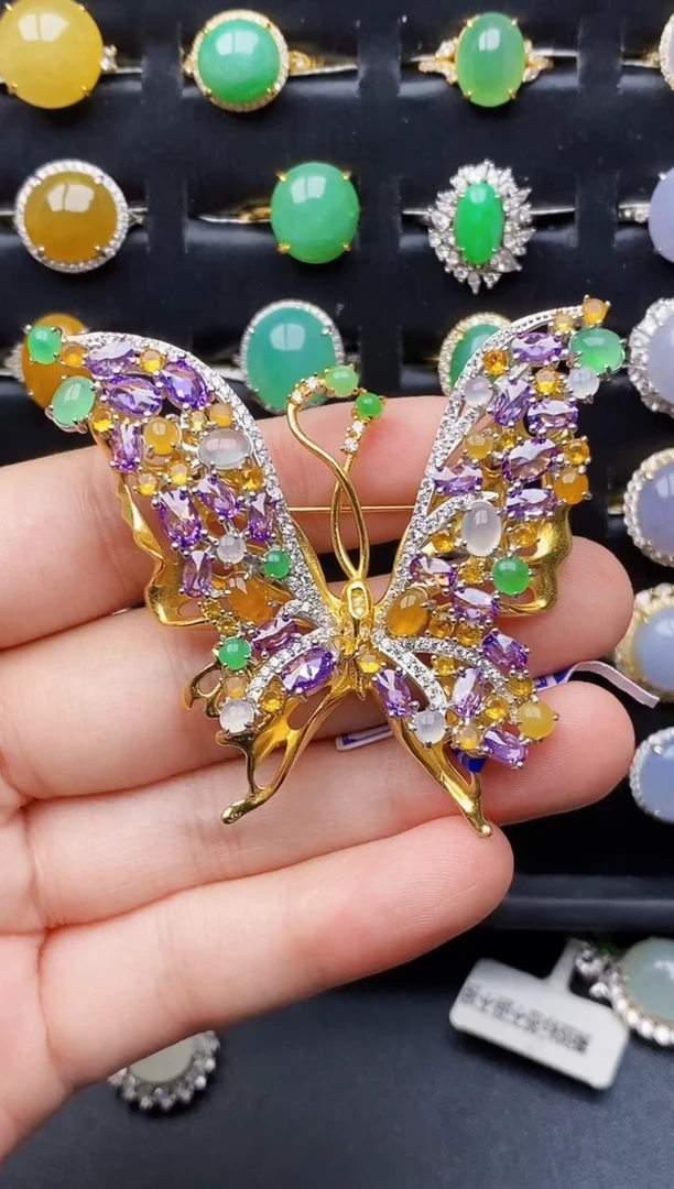 银S925镶嵌戒指翡翠3152