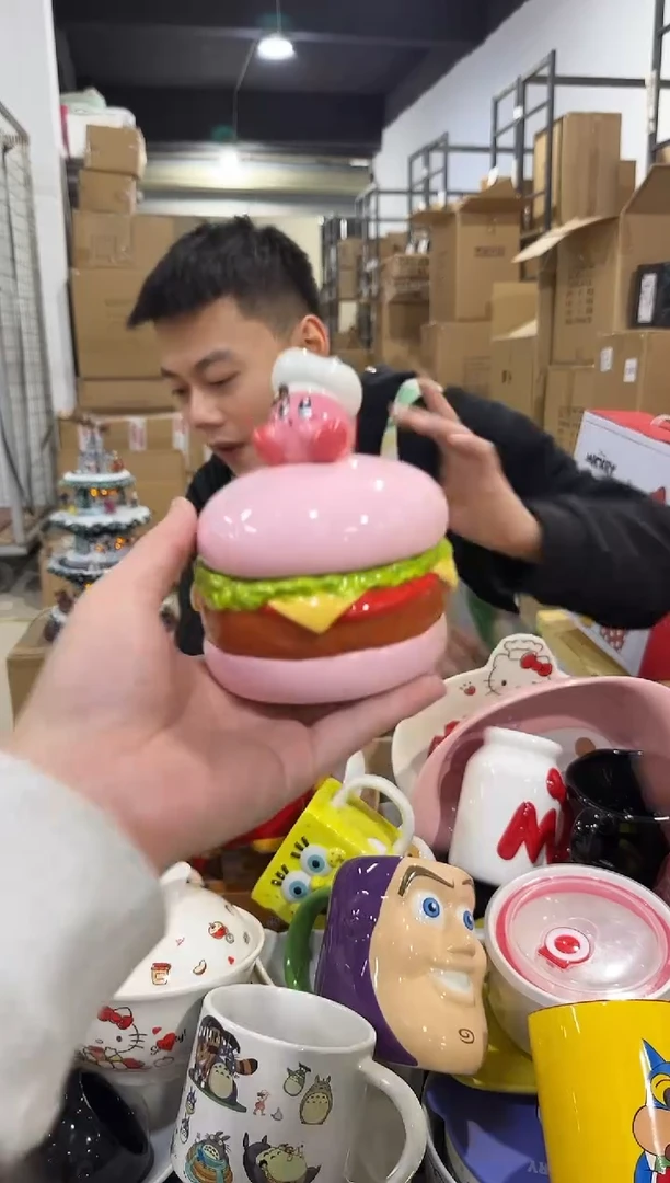 瓷片星之卡比汉堡首饰罐