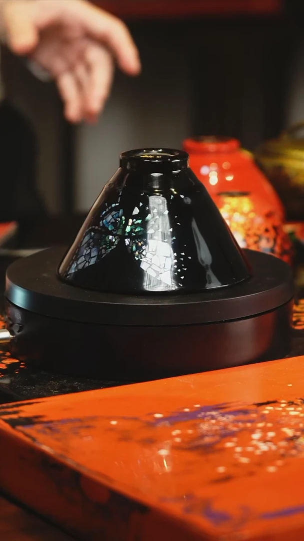 凌超大漆工艺斗笠盏