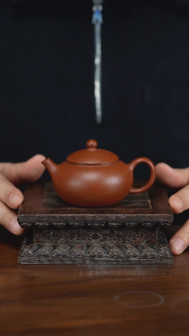 茶壶紫砂玉缘 朱泥 120cc