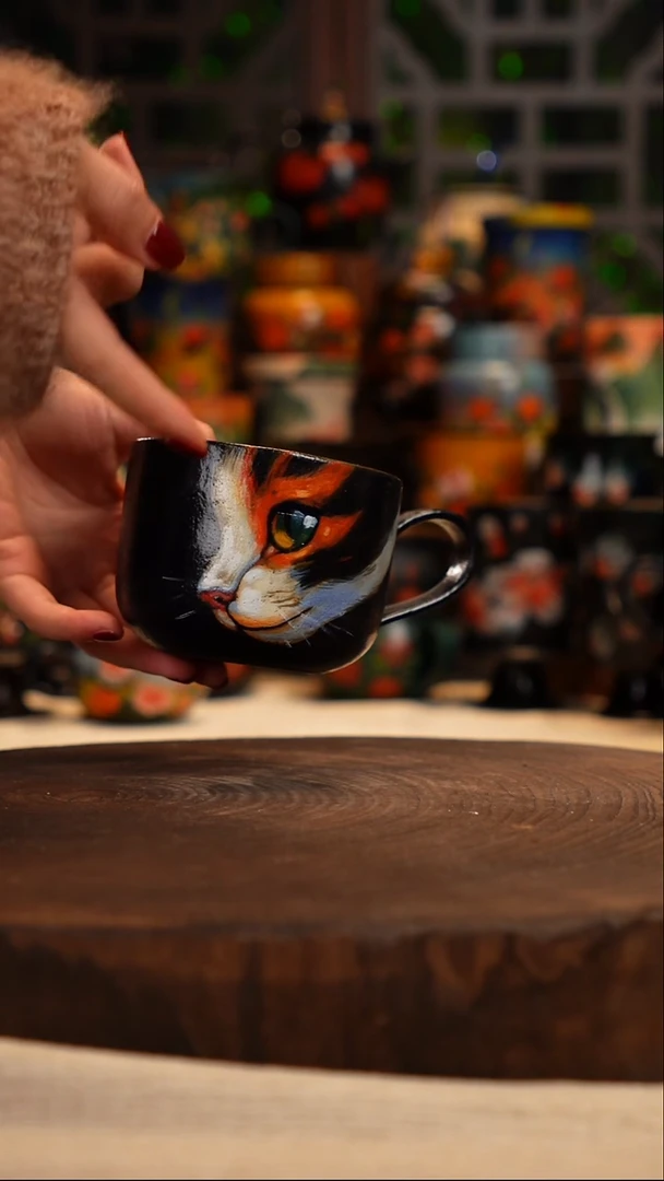 油画  手绘   釉下彩