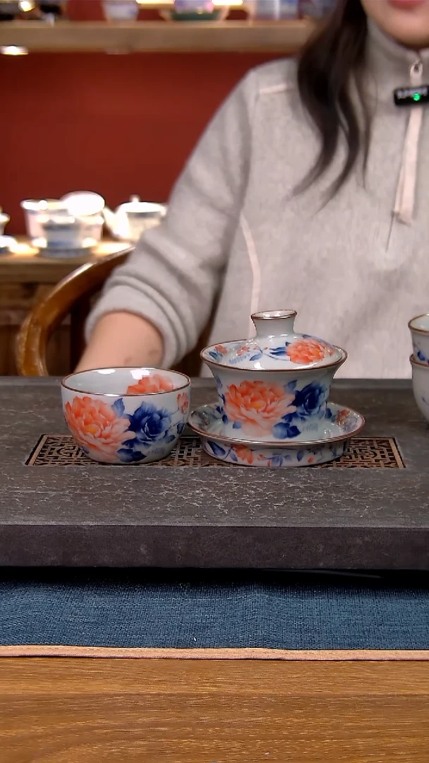 简装家用款2件套 老陶泥开片纹陶瓷茶具