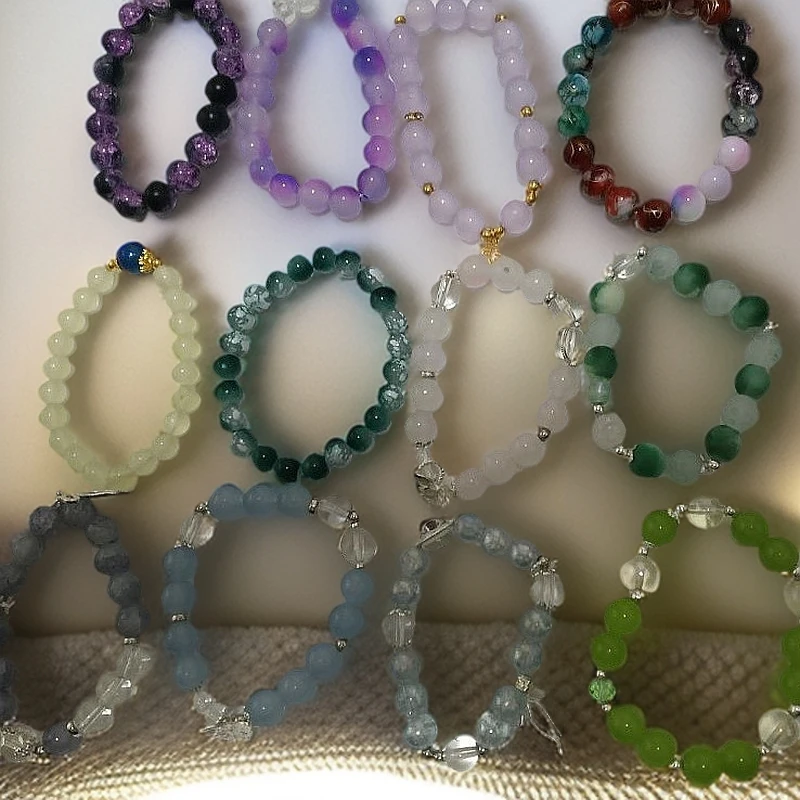 非金属玻璃手链 非金属玻璃手串  手串对对碰  默认代拆