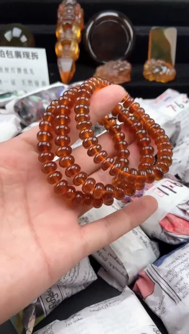 【闪购商品】琥珀手链未镶嵌算盘珠手串【多样性发货其中一】