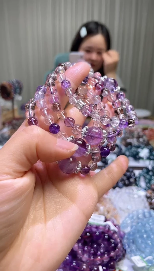 【闪购商品】水晶手串未镶嵌紫超七 设计款手串