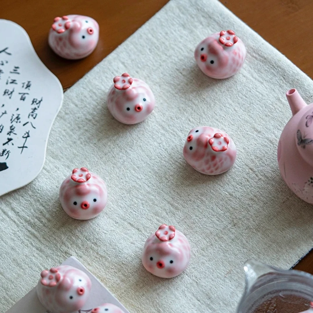 【小胖鱼茶宠】小肥鱼摆件陶瓷热水会吐泡泡可爱创意礼品摆件