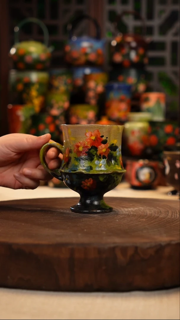油画   釉下彩   杯子