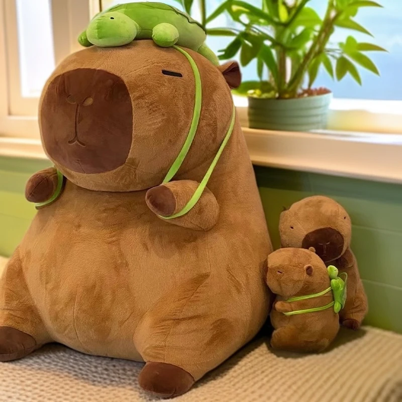 超大号高档兔毛款水豚鲁鲁玩偶网红款卡皮巴拉巨型水豚毛绒公仔