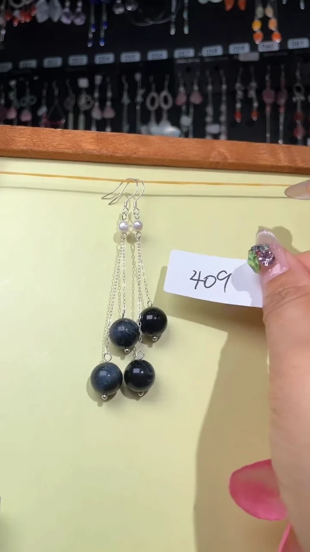 紫晶耳饰银S925镶嵌喜欢拍