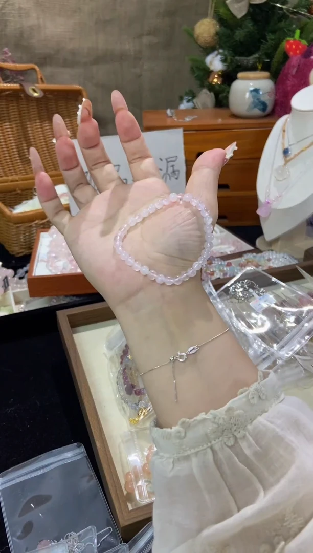 水晶手链未镶嵌孤品捡漏均匀瑕疵介意勿拍