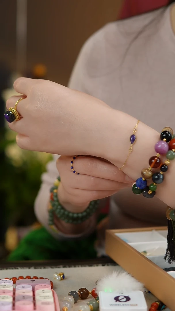 苏纪石（舒俱来）银S925镶嵌手链单圈